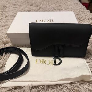 Dior Black Clutch with Belt